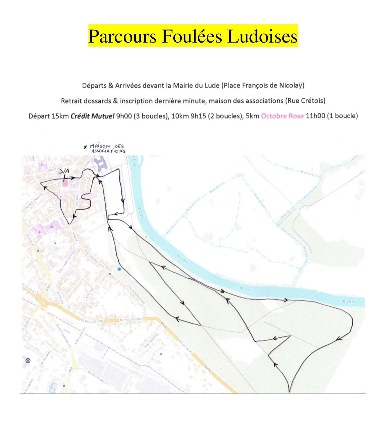 Parcours foulees ludoises 2024