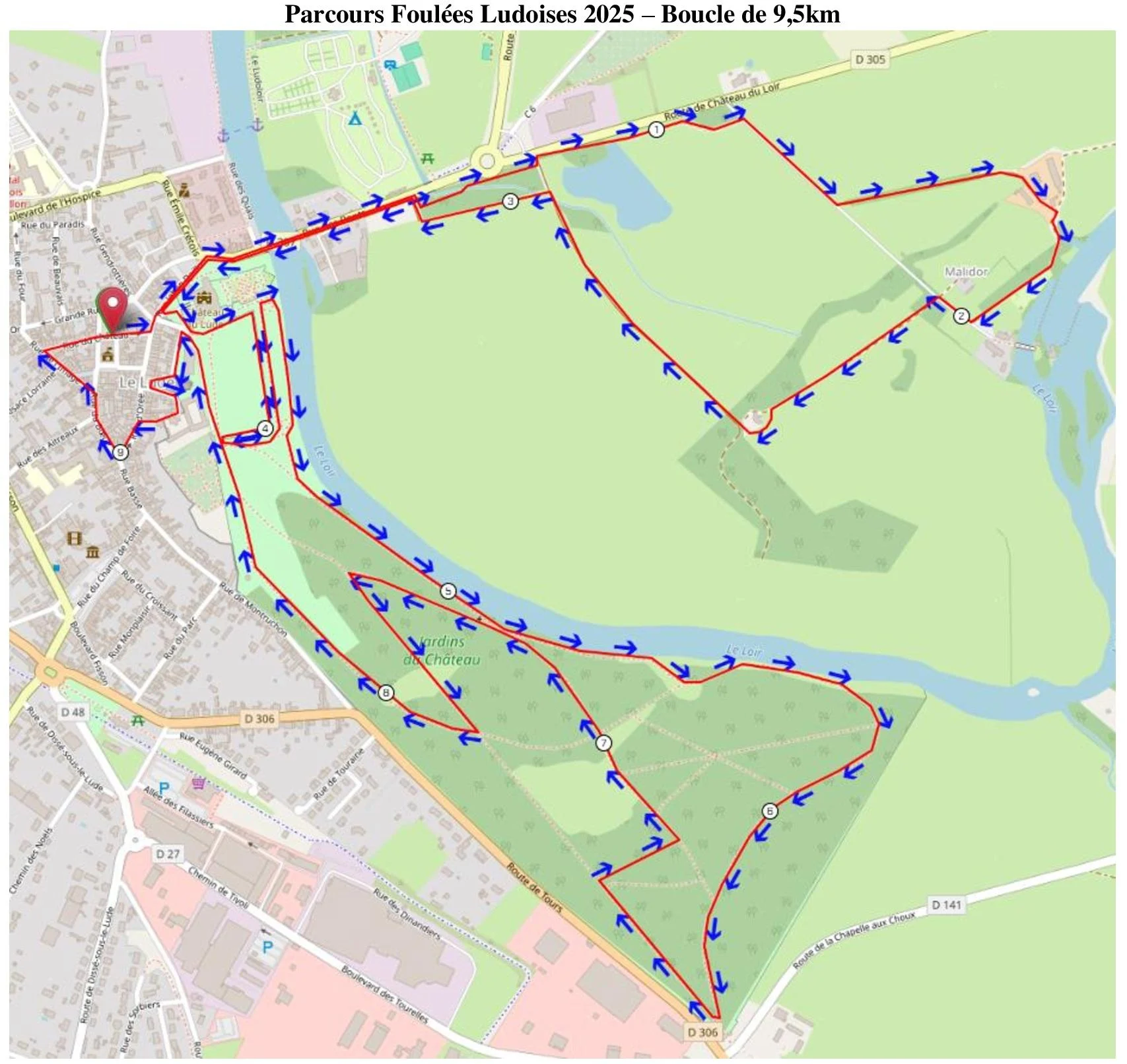 Parcours Foulées Ludoises 2025